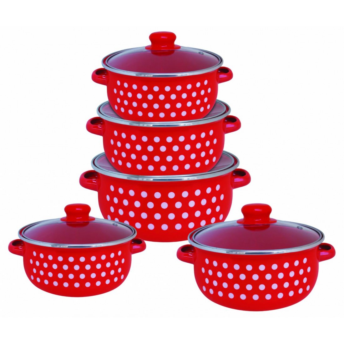 Set gatit 10 piese emailat , ARIA - de la Vanora ✔️carbon steel, Sector 3 - Bucuresti - imagine 1 - popic.ro