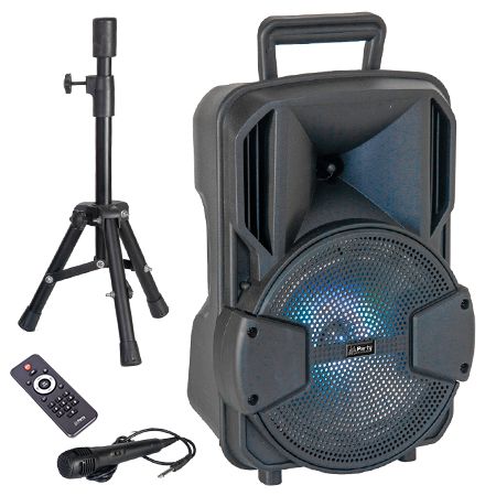 Boxa activa iluminata Led cu stand si microfon PARTY-MOBILE8, Sector 1 - Bucuresti - imagine 1 - popic.ro