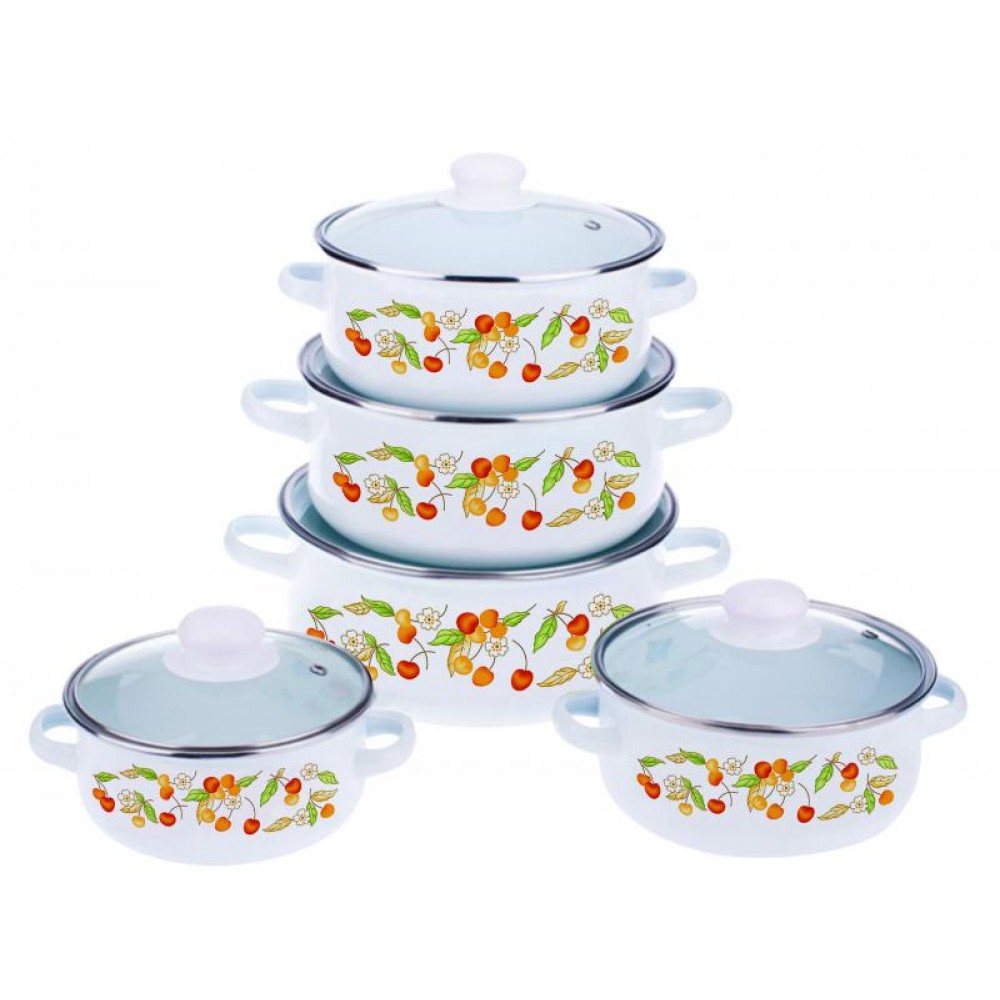 Set oale Gatit Emailat Vanora Cereiza, 10 Piese✔️otel calitate inalta, Sector 1 - Bucuresti - imagine 1 - popic.ro