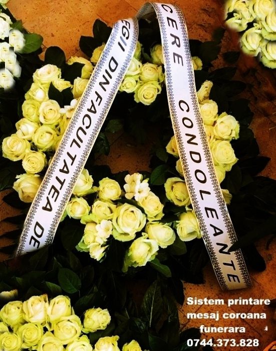 Sistem scriere banda funerara si florala., Sector 1 - Bucuresti - imagine 1 - popic.ro