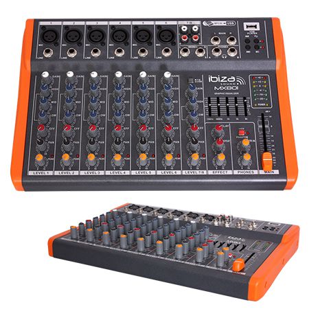 Mixer Ibiza Sound MX801,Egalizator,Efecte, USB si 8 canale, Tulcea - Tulcea - imagine 1 - popic.ro