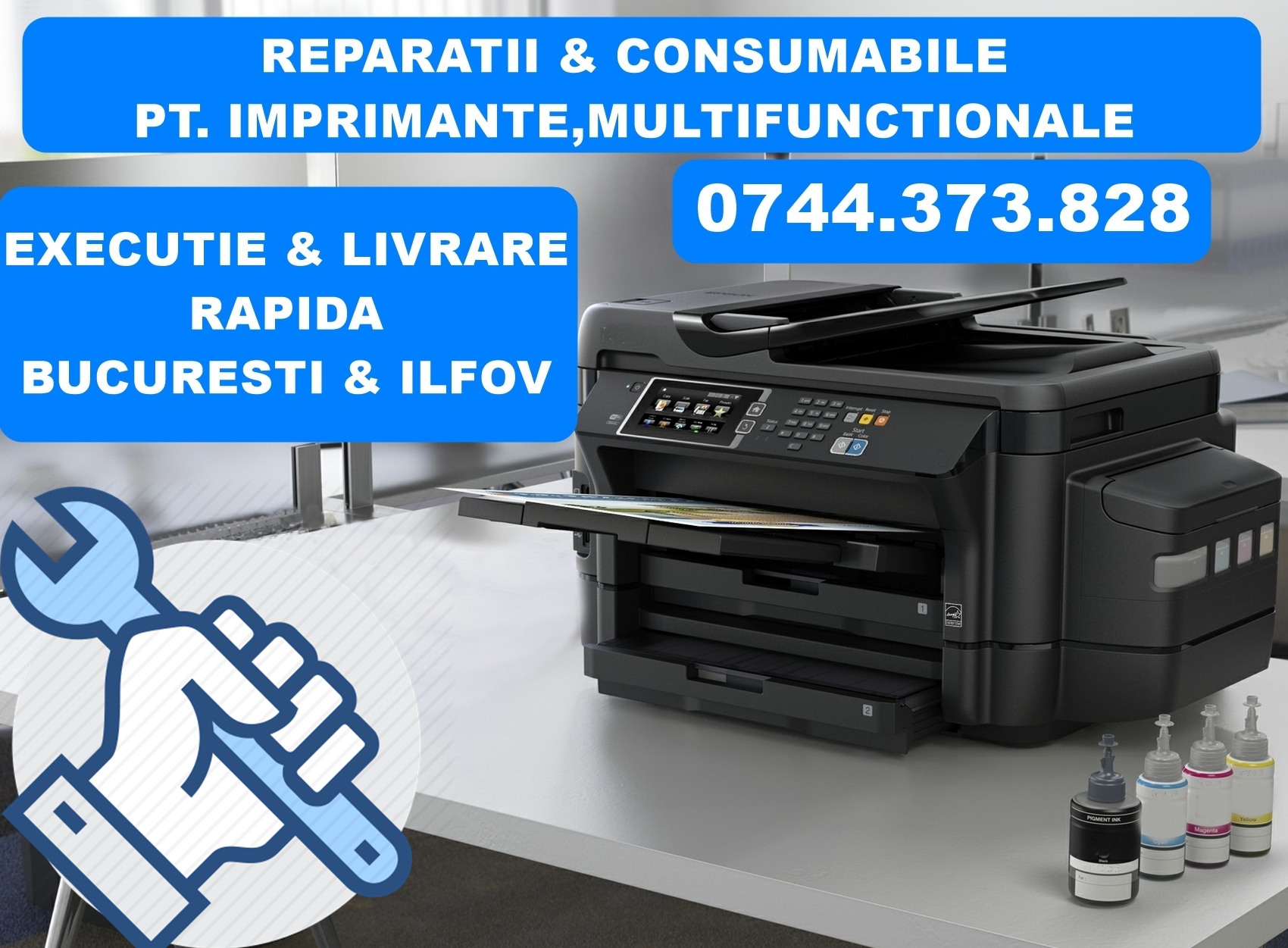 Reparatii imprimante Canon Epson EcoTank Brother Hp cu CISS integrat,, Sector 1 - Bucuresti - imagine 1 - popic.ro