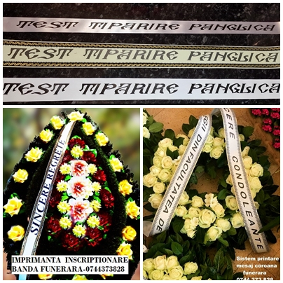 Imprimanta mesaj panglica funerara , Sector 2 - Bucuresti - imagine 1 - popic.ro