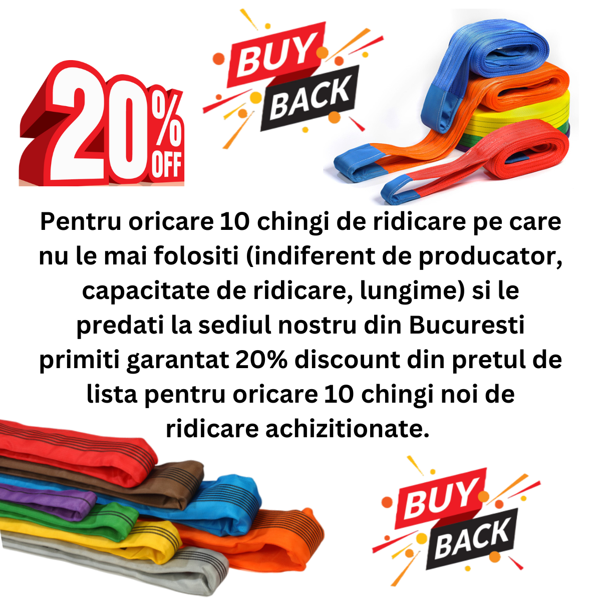 Sufe textile cu tonaj pana la 200 tone, Piatra - Bistrita-Nasaud - imagine 1 - popic.ro
