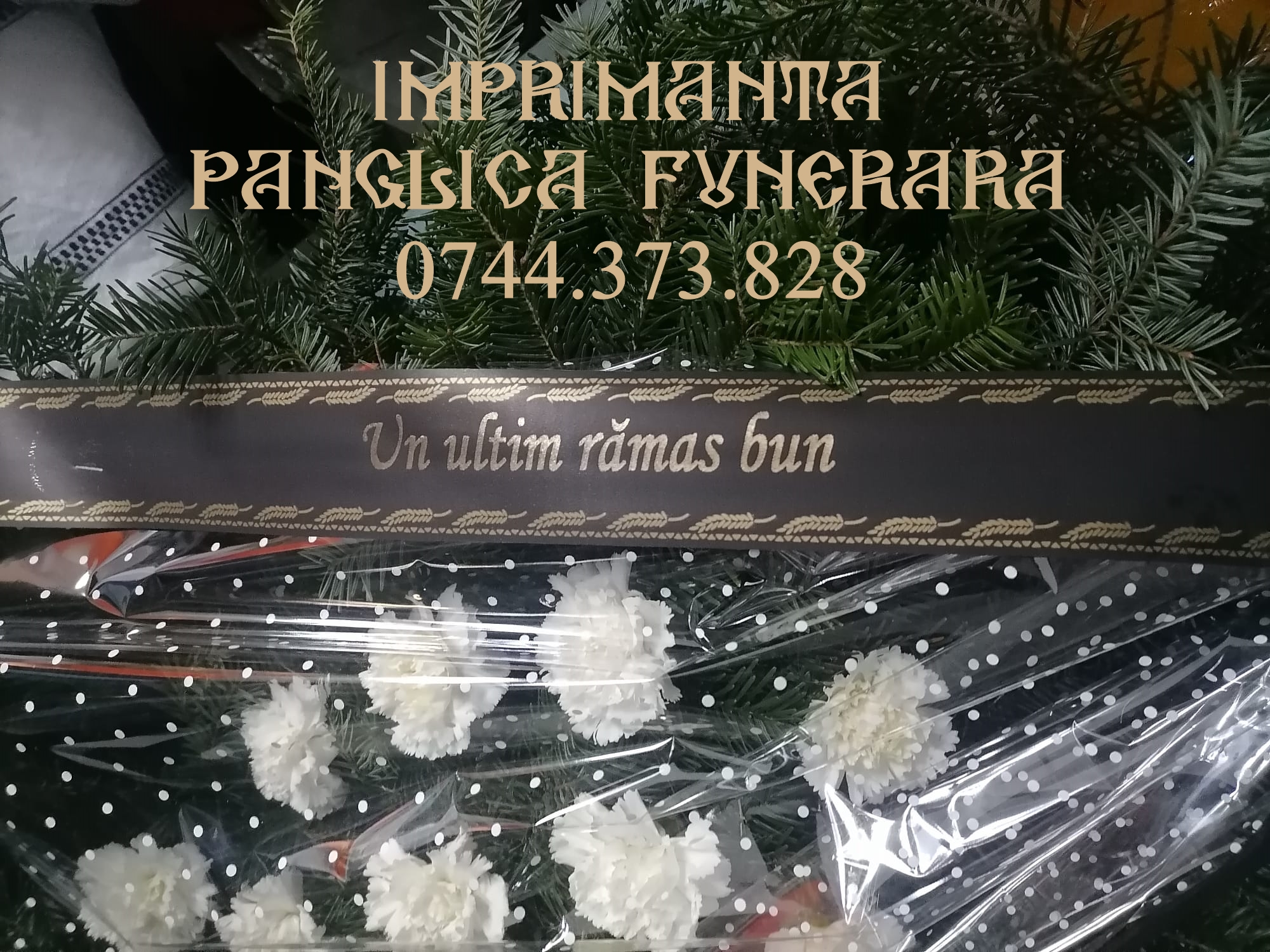 Imprimanta scriere text panglica coroana funerara, Sector 1 - Bucuresti - imagine 2 - popic.ro