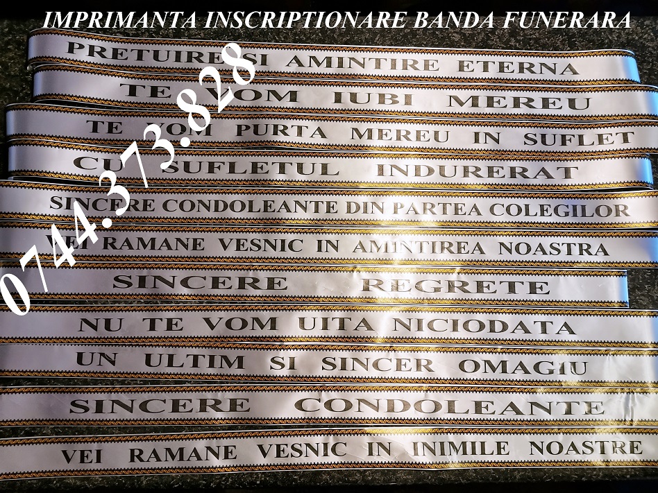Sistem printare panglici funerare si personalizare florarie !., Sector 1 - Bucuresti - imagine 1 - popic.ro