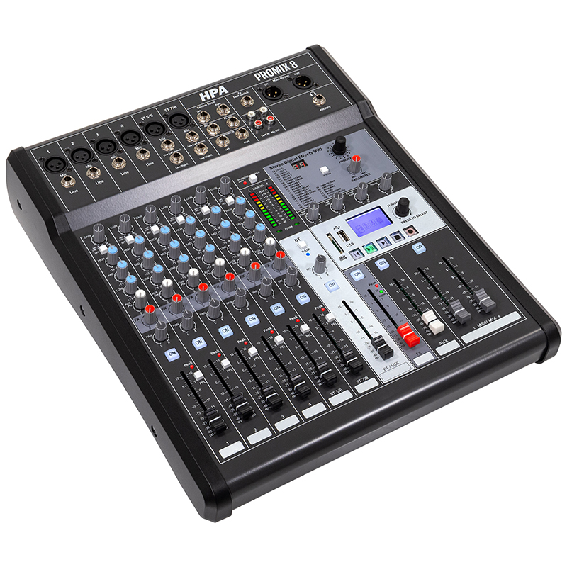 Mixer digital HPA Promix 8R ,8 canale 48V Bluetooth ,USB,SD, Tulcea - Tulcea - imagine 2 - popic.ro