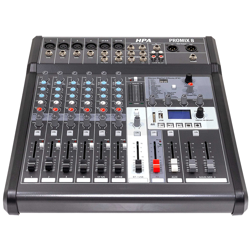 Mixer digital HPA Promix 8R ,8 canale 48V Bluetooth ,USB,SD, Tulcea - Tulcea - imagine 4 - popic.ro