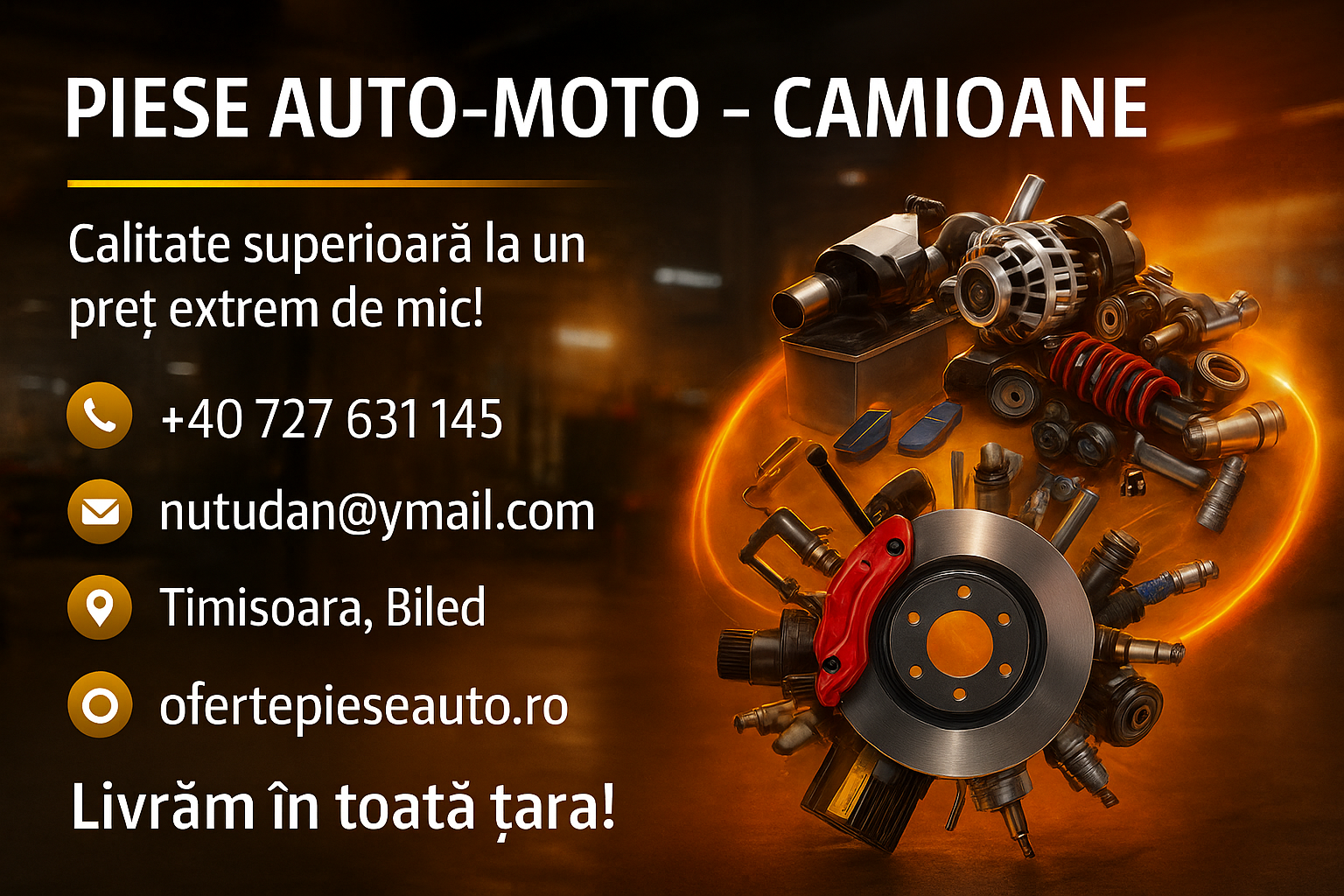 Piese auto la cel mai mic pret, Timișoara - Timis - imagine 1 - popic.ro