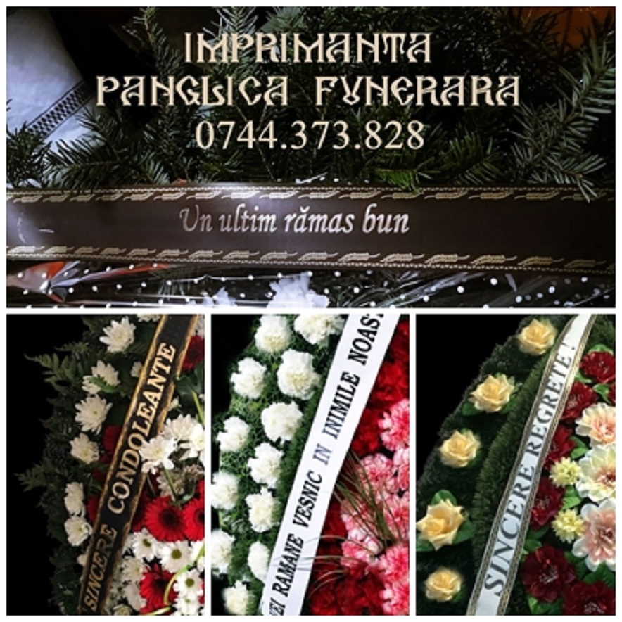 Imprimanta scriere panglica funerara, pompe funebre, florarii, Sector 1 - Bucuresti - imagine 1 - popic.ro