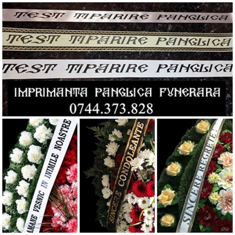 Imprimanta personalizare panglici lente funerare–Ideală firme pompe fu, Sector 1 - Bucuresti - imagine 1 - popic.ro
