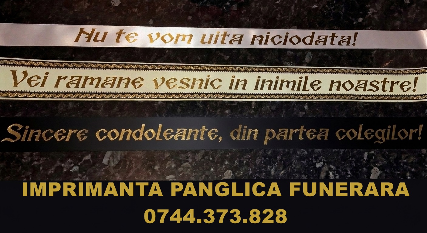 Imprimanta scriere panglici personalizate coroane funerare !..., Sector 1 - Bucuresti - imagine 2 - popic.ro