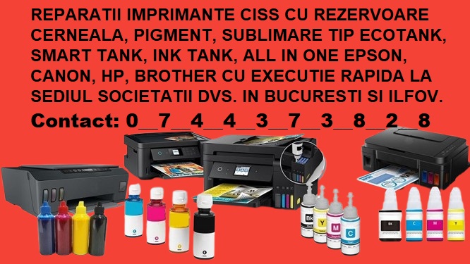 Service rapid imprimante cu rezervoare cerneala in Bucuresti si Ilfov, Sector 1 - Bucuresti - imagine 1 - popic.ro