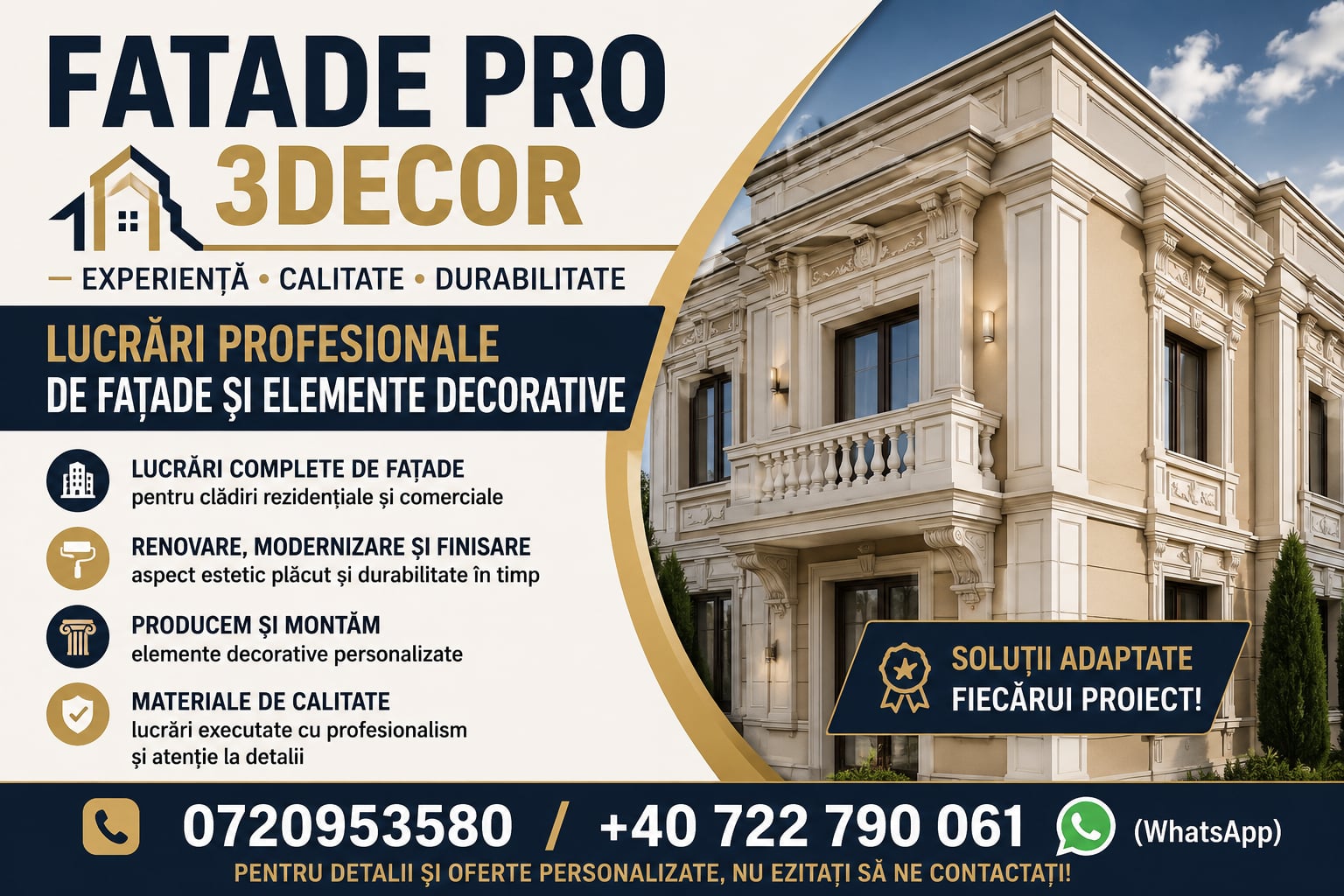 Lucrari profesionale de fatade si elemente decorative, Brașov - Brasov - imagine 1 - popic.ro