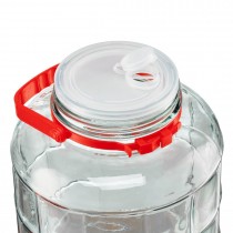 Borcan de sticla cu capac din plastic, 8 litri, transparent✔️olishop, Sector 1 - Bucuresti