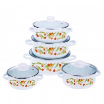 Set oale Gatit Emailat Vanora Cereiza, 10 Piese✔️otel calitate inalta, Sector 1 - Bucuresti