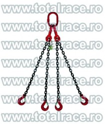 Sistem de ridicare din lant cu 4 brate cu carlige cu ochi si siguranta, Galați - Alba