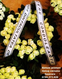 Sistem scriere banda funerara si florala., Sector 1 - Bucuresti