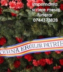 Imprimanta  mesaj panglica funerara, Sector 1 - Bucuresti