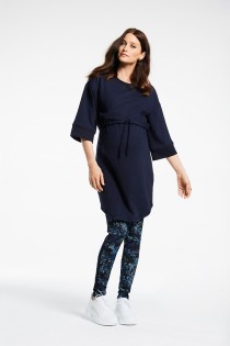 Colanti/leggings gravide cu imprimeu Queen Mum, Râmeț - Alba