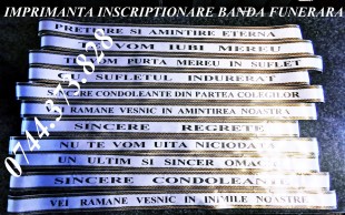 Imprimanta personalizare panglica lenta funerara, Sector 1 - Bucuresti