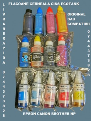 Flacoane cu cerneala imprimante CISS ECOTANK tip Epson, Canon, Hp,, Sector 1 - Bucuresti