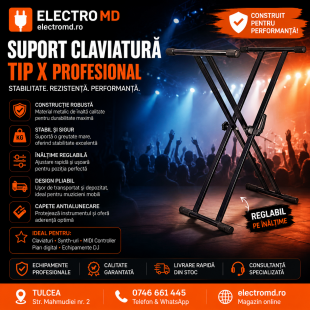 Suport Claviatură Profesional Tip X Reglabil – Stabil și Rezistent, Tulcea - Tulcea